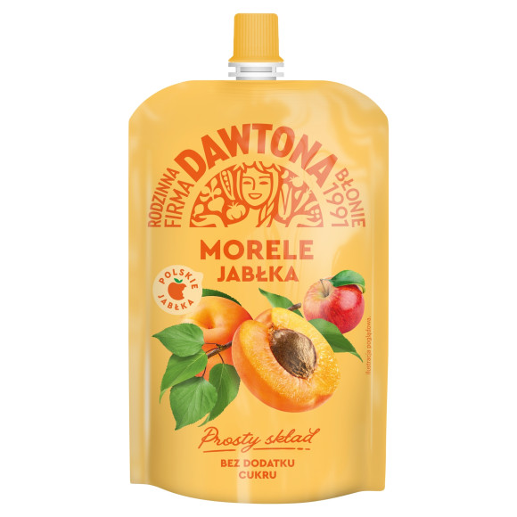 Dawtona MUS OWOCOWY MORELE JABŁKA prosty skład bez dodatku cukru 180g