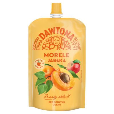 Dawtona MUS OWOCOWY MORELE JABŁKA prosty skład bez dodatku cukru 180g
