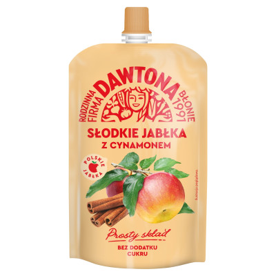 Dawtona MUS OWOCOWY SŁODKIE JABŁKA Z CYNAMONEM prosty skład bez cukru 180g