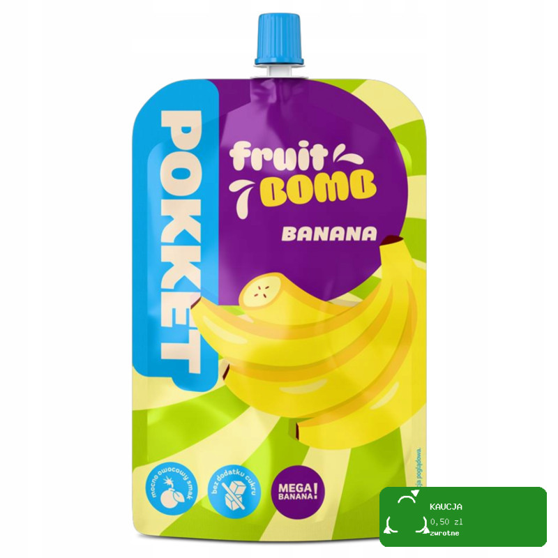 Dawtona POKKET FRUIT BOMB BANANA MUS OWOCOWY Jabłko Banan 180g bez cukru