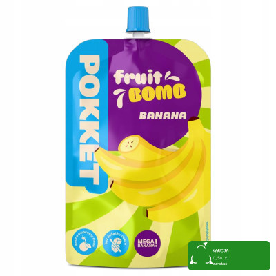 Dawtona POKKET FRUIT BOMB BANANA MUS OWOCOWY Jabłko Banan 180g bez cukru