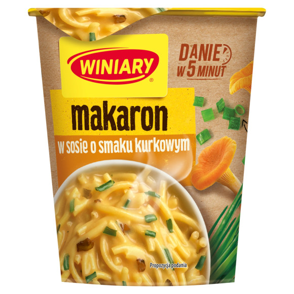 Winiary MAKARON W SOSIE O SMAKU KURKOWYM 56g danie w 5 min - KUBEK