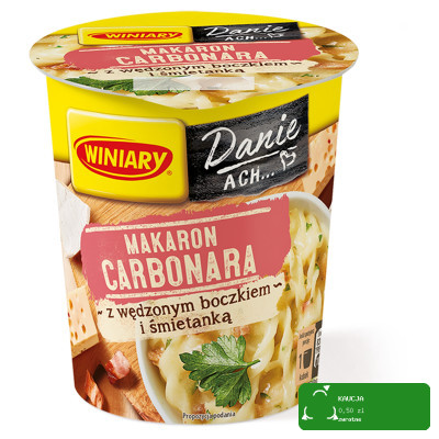 Winiary MAKARON CARBONARA Z WĘDZONYM BOCZKIEM I ŚMIETANKĄ 50g danie w 5 min
