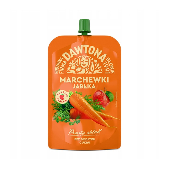 Dawtona MUS OWOCOWY TUBKA DOYPACK 180g x MIX 7 SUPER NOWYCH SMAKÓW 1,26KG