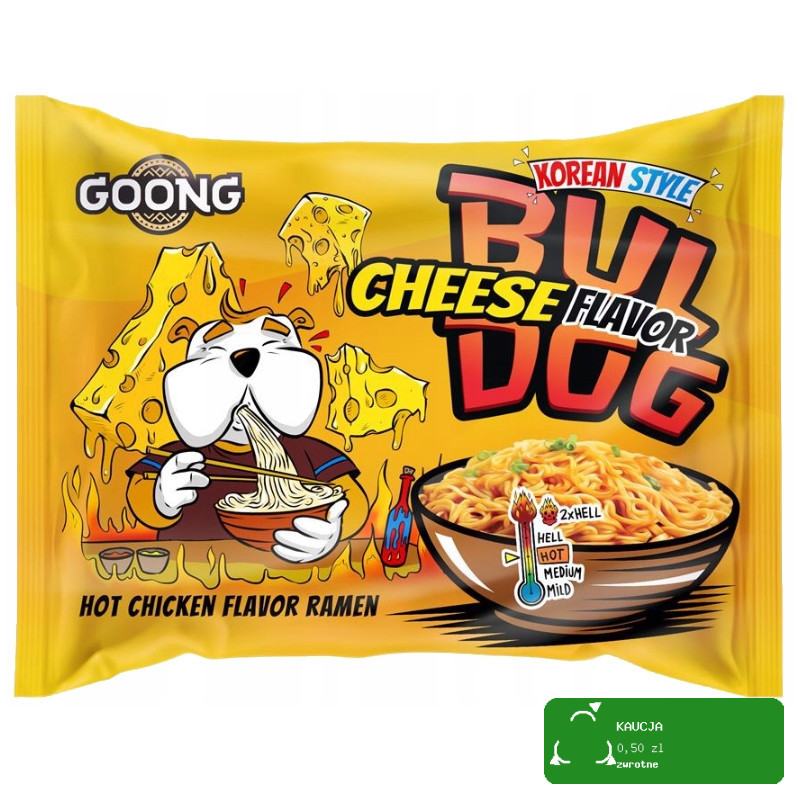 BULDOG DANIE ZUPA MAKARON KOREAŃSKI OSTRY RAMEN HOT KURCZAK zestaw mix 7szt