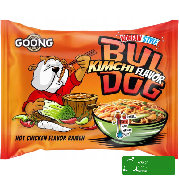 BULDOG DANIE ZUPA MAKARON KOREAŃSKI OSTRY RAMEN HOT KURCZAK zestaw mix 7szt