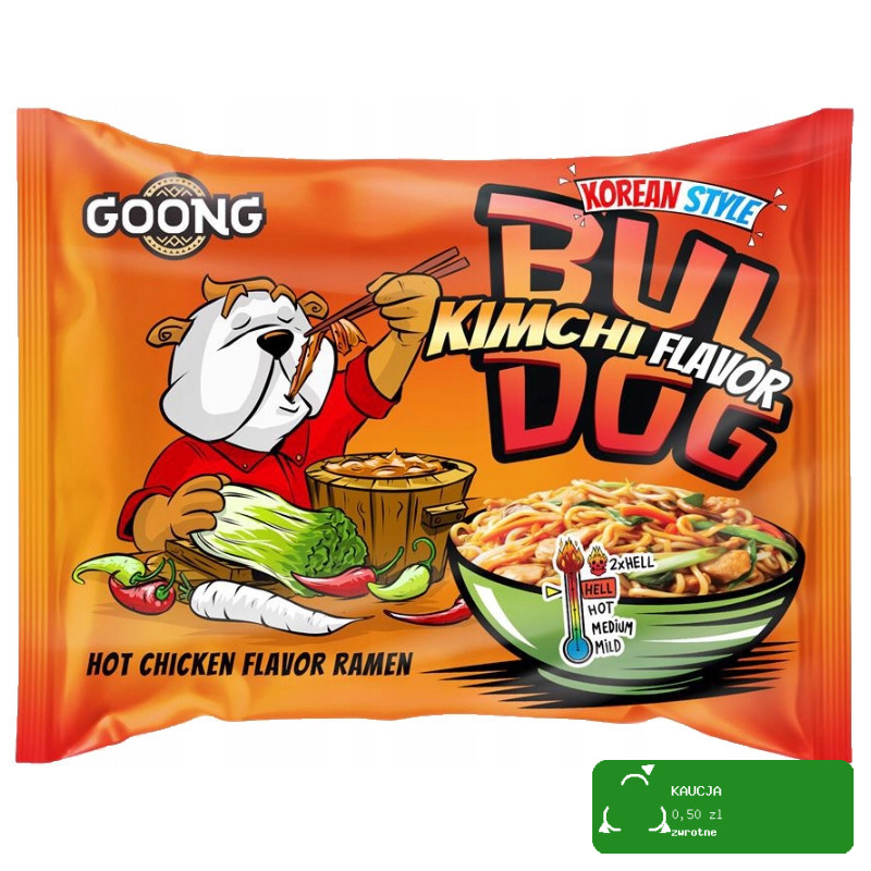 BULDOG DANIE ZUPA MAKARON KOREAŃSKI OSTRY RAMEN HOT KURCZAK zestaw mix 7szt