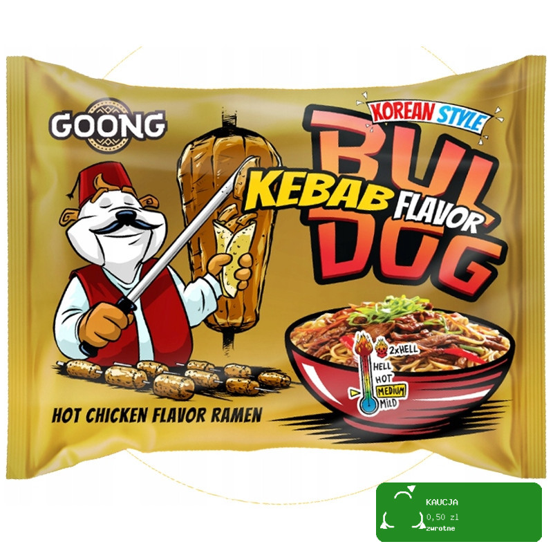 BULDOG DANIE ZUPA MAKARON KOREAŃSKI OSTRY RAMEN HOT KURCZAK zestaw mix 7szt