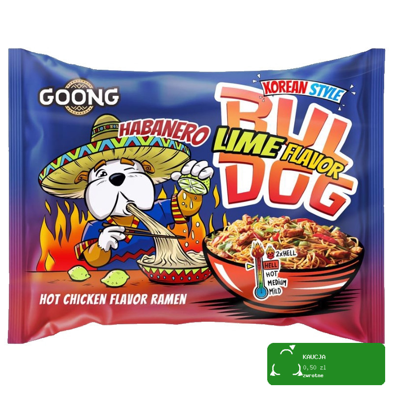 BULDOG DANIE ZUPA MAKARON KOREAŃSKI OSTRY RAMEN HOT KURCZAK zestaw mix 7szt