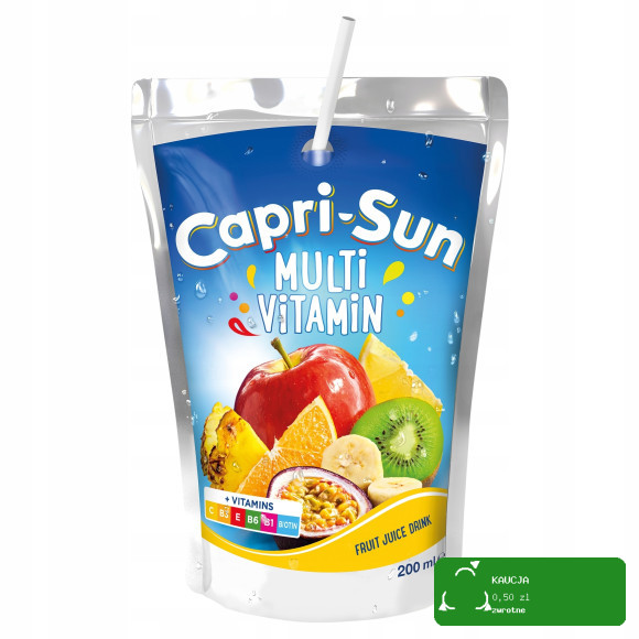 CAPRI-SUN Napój owocowy ze słomką MIX 200ml x4szt JUNGLE MONSTER DRAGON