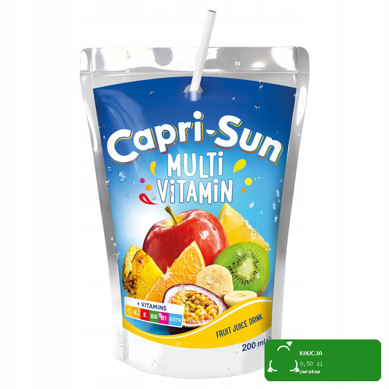 CAPRI-SUN Napój owocowy ze słomką MIX 200ml x4szt JUNGLE MONSTER DRAGON