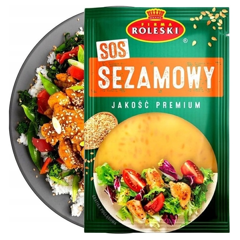 SOS SEZAMOWY Z PRAŻONYM SEZAMEM do kurczaka sałatek