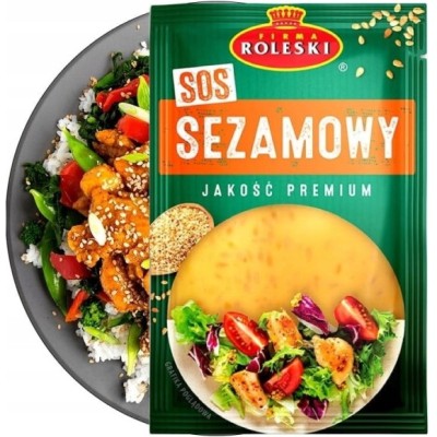 SOS SEZAMOWY Z PRAŻONYM SEZAMEM do kurczaka sałatek