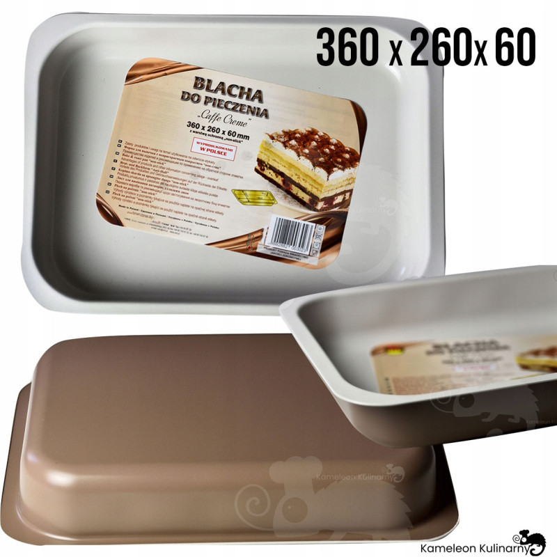 FORMA BLACHA DO PIECZENIA Caffe Creme DUŻA 36x26x6