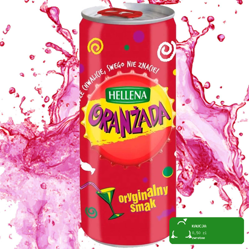 HELLENA ORANŻADA CZERWONA oryginalny smak 330ml w puszce