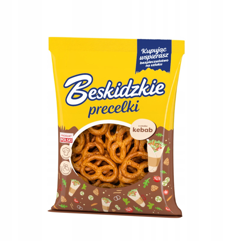 BESKIDZKIE PRECELKI o smaku KEBAB KEBABOWE 120G wegańskie bez konserwantów
