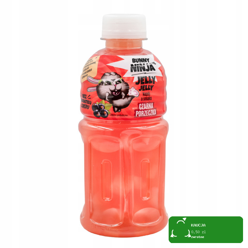 BUNNY NINJA JELLY JELLY Napój Sok CZARNA PORZECZKA Galaretka Kokosowa 320ml