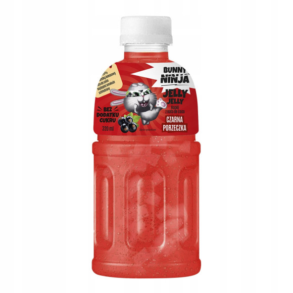 BUNNY NINJA JELLY JELLY Napój Sok CZARNA PORZECZKA Galaretka Kokosowa 320ml