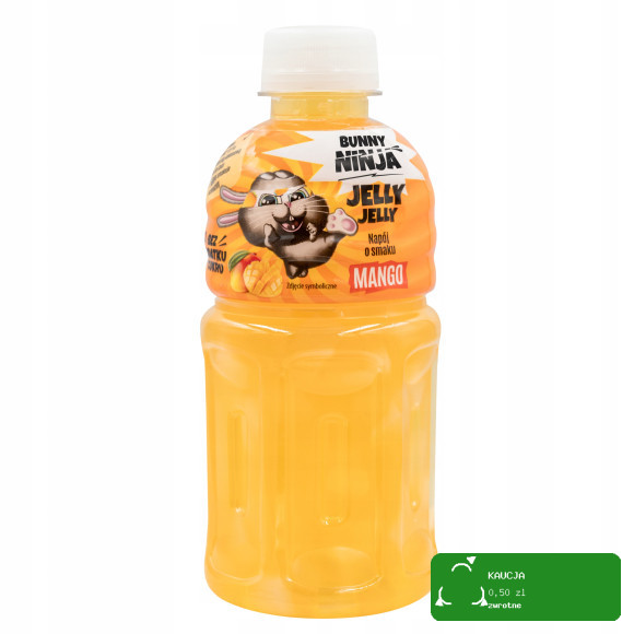 BUNNY NINJA JELLY JELLY Napój Sok MANGO oraz Galaretka Kokosowa 320ml