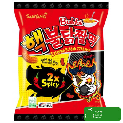 Samyang KOREAŃSKIE CHRUPKI ZZALDDUK o smaku 2x SPICY EXTREME Buldak 80g
