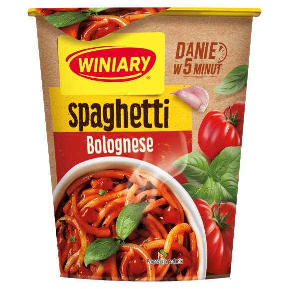 Winiary SPAGHETTI BOLOGNESE makaron INSTANT 61g danie w 5 min