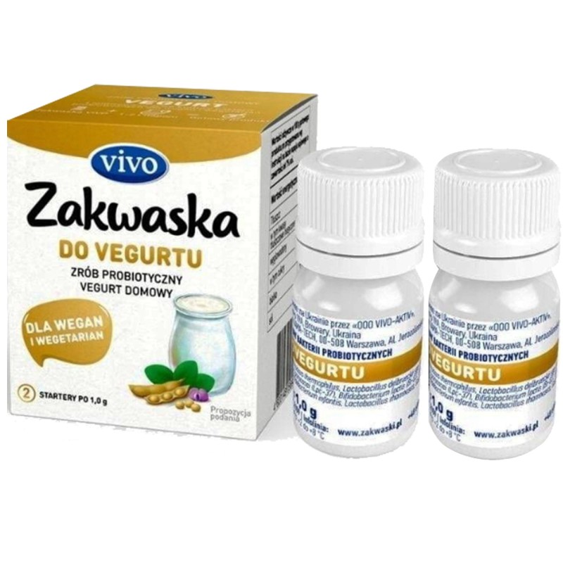 Jogurt domowy VIVO ZAKWASKA VEGURT wegański JOGURT kultury