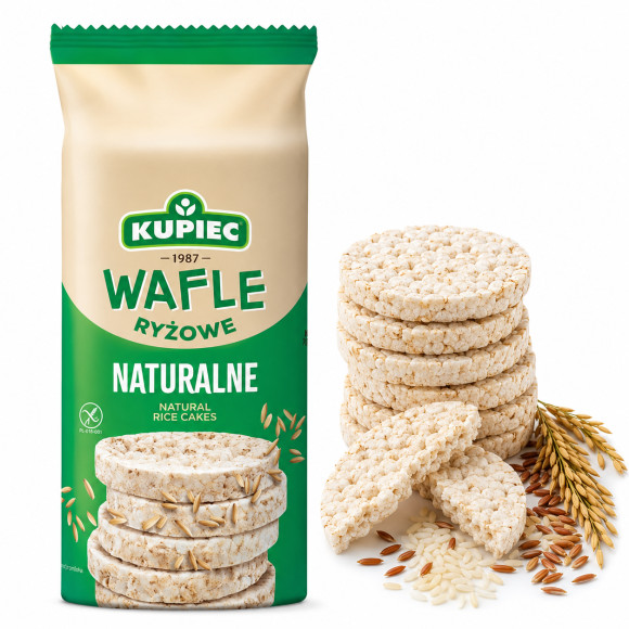 Kupiec WAFLE RYŻOWE NATURALNE bezglutenowe 120g KRÓTKA DATA