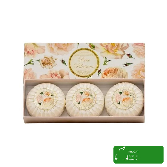 Saponificio mydło włoskie do rąk zestaw róża 3x100g PREMIUM