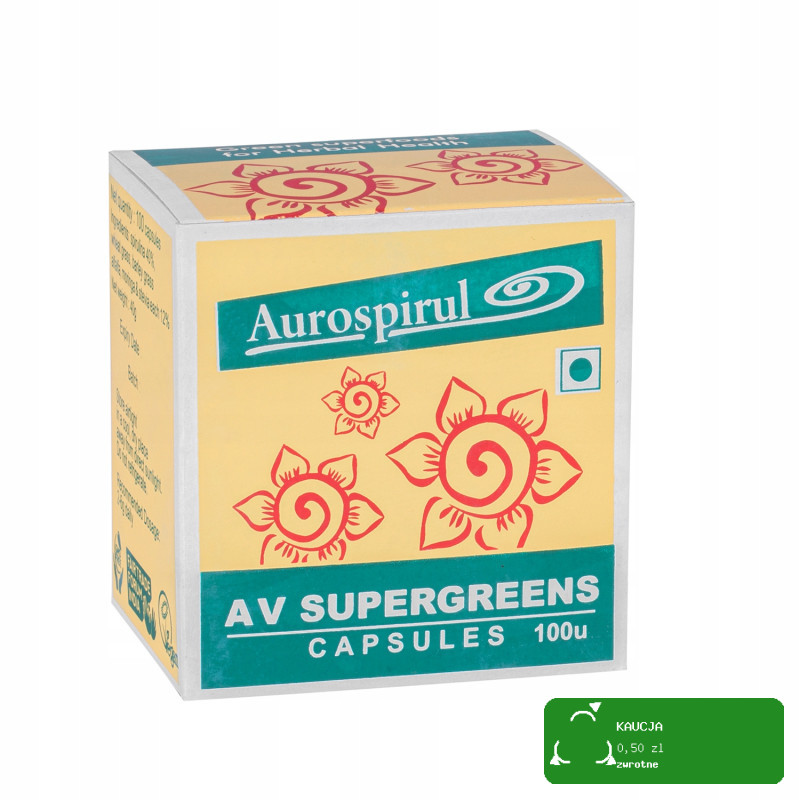 Aurospirul AV SUPERGREENS 100kps 40g wsparcie zmocnienie detoksykacja
