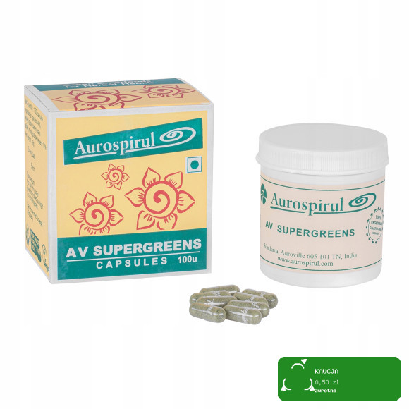 Aurospirul AV SUPERGREENS 100kps 40g wsparcie zmocnienie detoksykacja