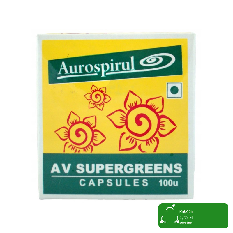 Aurospirul AV SUPERGREENS 100kps 40g wsparcie zmocnienie detoksykacja