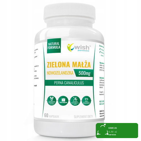 Wish Zielona Małża 500mg 60kps Nowozelandzka wsparcie