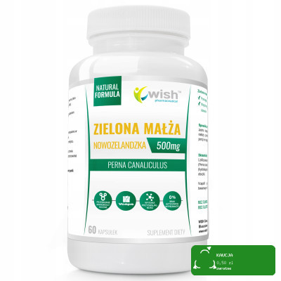 Wish Zielona Małża 500mg 60kps Nowozelandzka wsparcie