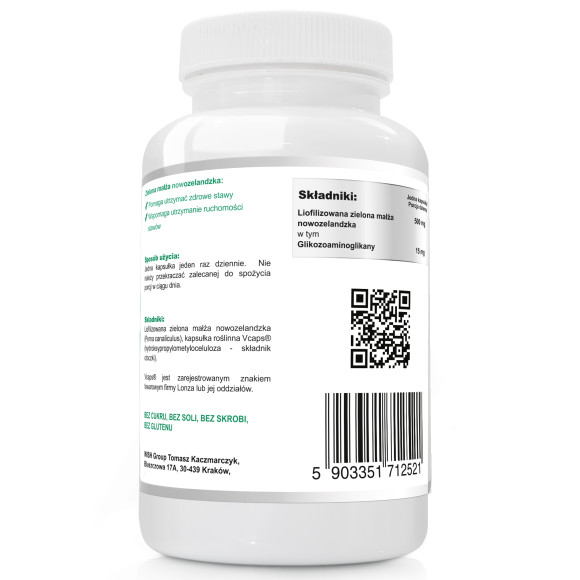 Wish Zielona Małża 500mg 60kps Nowozelandzka wsparcie