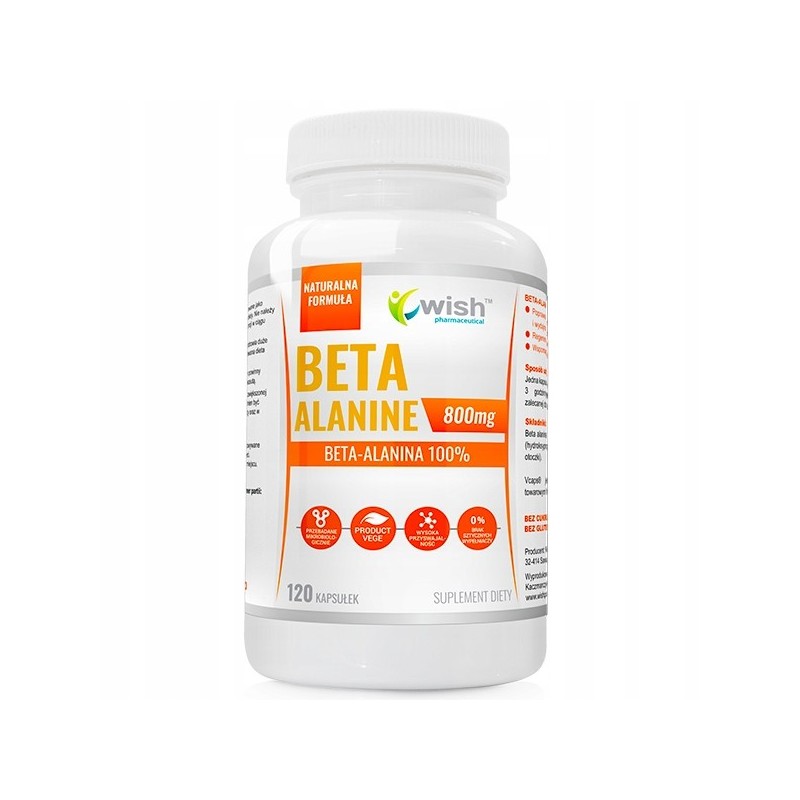 Wish BETA ALANINE BETA-ALANINA 100% 800mg120kaps pomoc