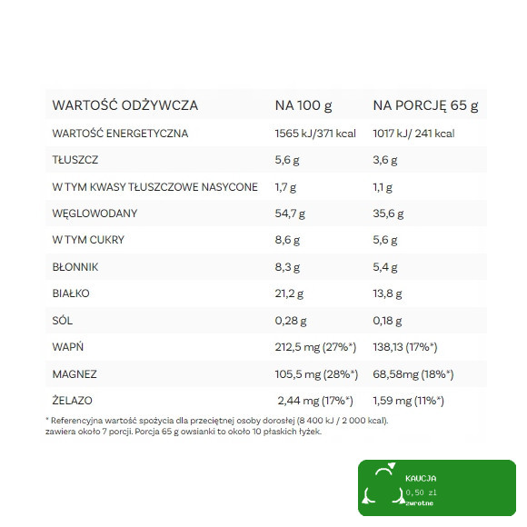 OneDayMore PROTEIN PORRIDGE Owsianka Proteinowa Banan & Słony Karmel 450g
