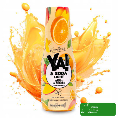 YA!&SODA KONCENTRAT SODA STREAM LIGHT ZERO bez cukru MANGO POMARAŃCZA 500ml