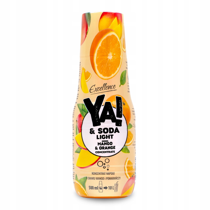 YA!&SODA KONCENTRAT SODA STREAM LIGHT ZERO bez cukru MANGO POMARAŃCZA 500ml