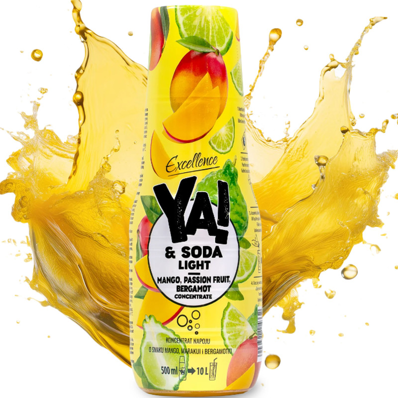YA!&SODA KONCENTRAT SODA STREAM LIGHT ZERO bez cukru MANGO MARAKUJA BERGAMOTKA