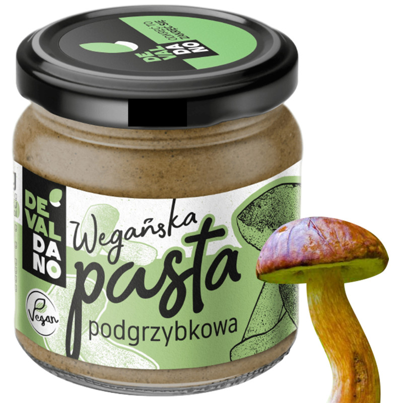 Devaldano WEGAŃSKA PASTA GRZYBOWA Z PODGRZYBKAMI 170g