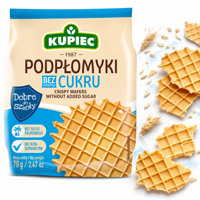 Kupiec PODPŁOMYKI BEZCUKROWE BEZ CUKRU 70g KRÓTKA DATA