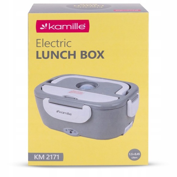 ELEKTRYCZNY LUNCH BOX TERMOS 220V gniazdko DUŻY 1500ml 1,5L