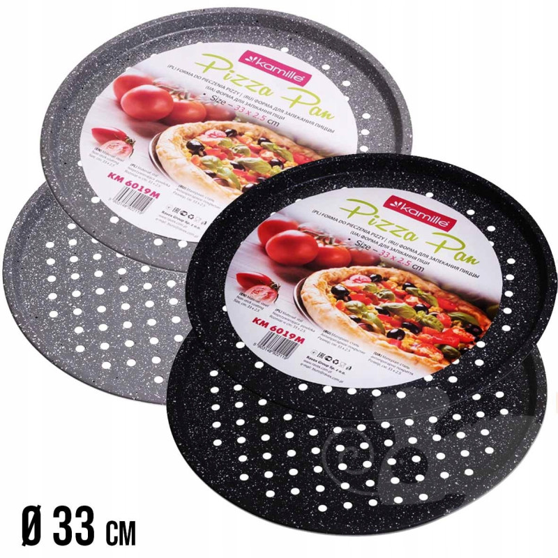 FORMA BLACHA do pieczenia PIZZY stal fi 33cm 330mm