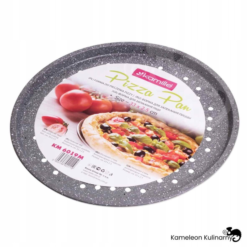 FORMA BLACHA do pieczenia PIZZY stal fi 33cm 330mm