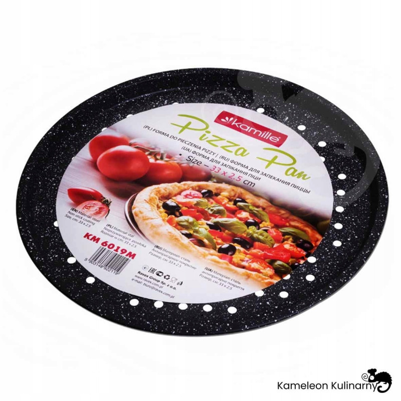 FORMA BLACHA do pieczenia PIZZY stal fi 33cm 330mm