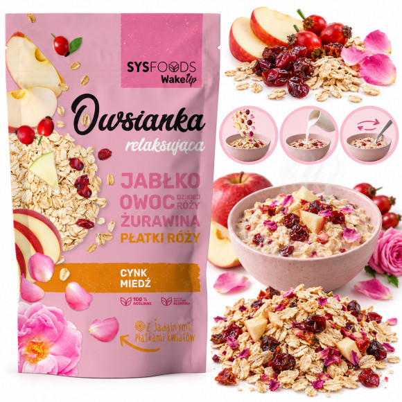 DANIA BABCI ZOSI - OWSIANKA RELAKSUJĄCA JABŁKO OWOC RÓŻY ŻURAWINA 350g