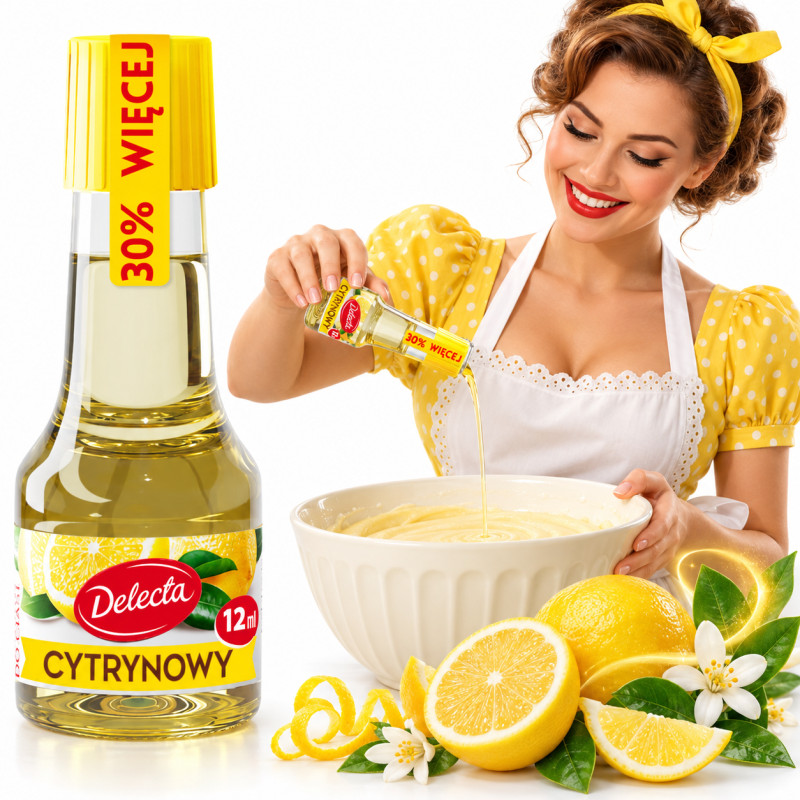 Delecta AROMAT CYTRYNOWY DO CIASTA 12ml na 2,5kg ciasta
