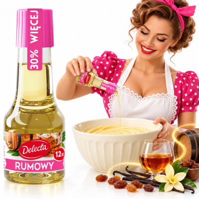 Delecta AROMAT RUMOWY DO CIASTA 12ml na 2,5KG ciasta