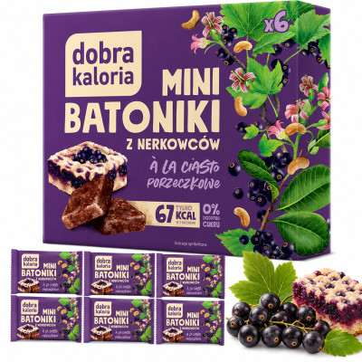 Dobra kaloria MINI BATONIKI z nerkowców A LA CIASTO PORZECZKOWE 108g