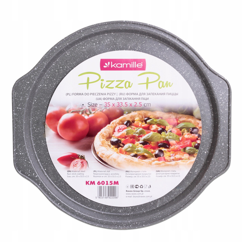 FORMA BLACHA do pieczenia PIZZY ze stali 35x33,5cm